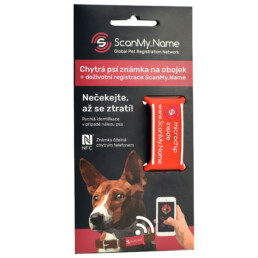 ScanMyName NFC psi znamka registrace cervena uai