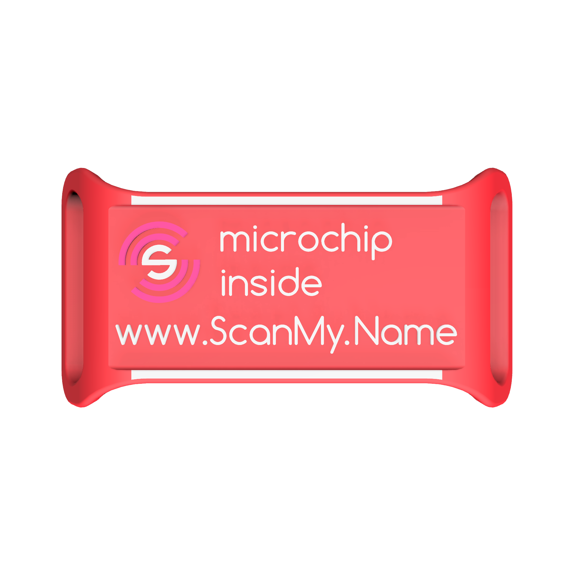 Scanmyname silicone tag red sq